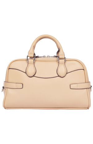 Tan Brooks Smooth Belted Sachel Bag image number 5