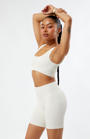 Active Seamless Ribbed Biker Shorts image number 2