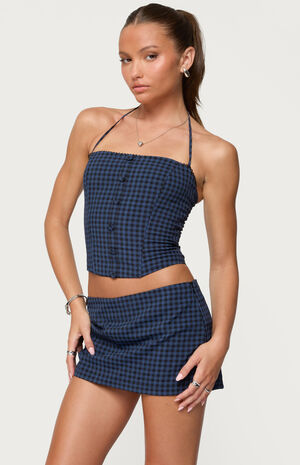 Winsley Gingham Halter Corset image number 2
