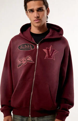 Embroidered Zip Up Hoodie image number 2