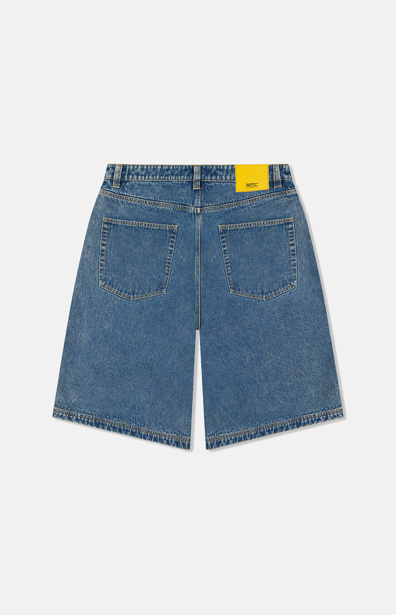 WeSC Medium Blue Denim Long Shorts