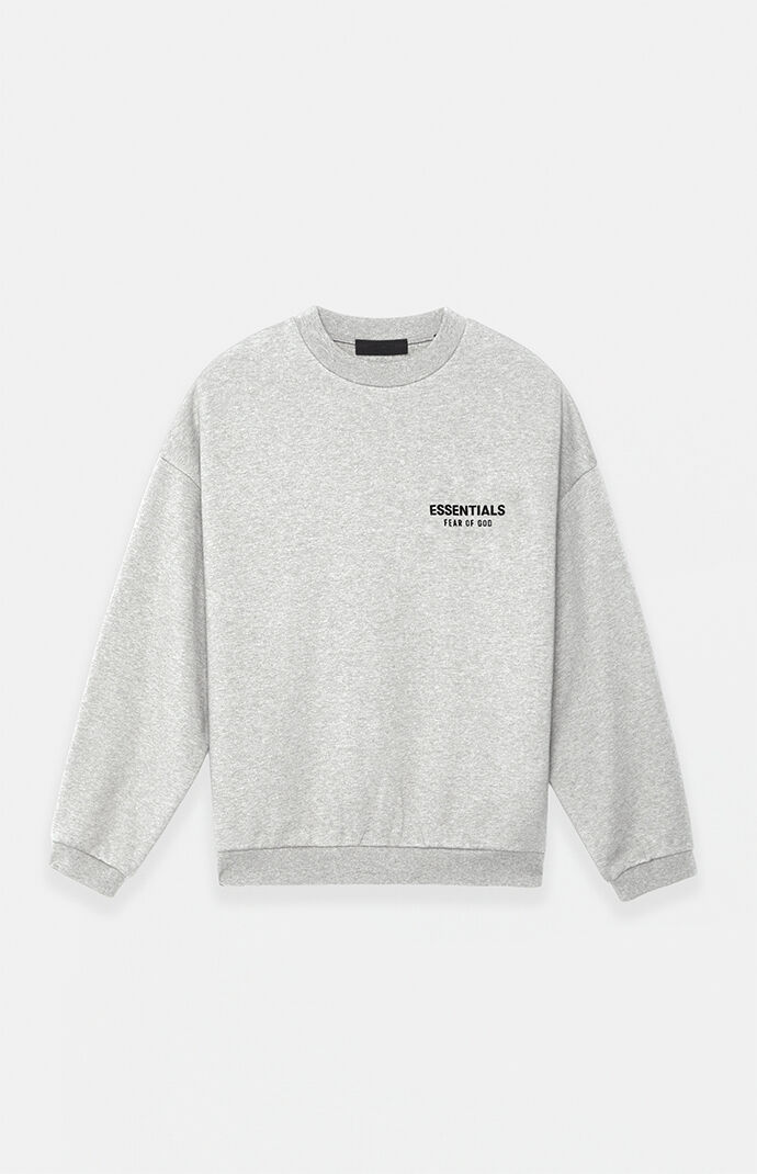 Fear of God Essentials Light Heather Grey Fleece Crew Neck