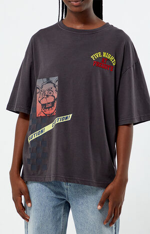 Kids Caution Oversized T-Shirt image number 2