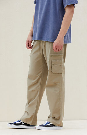 Olive Baggy Cargo Pants image number 3