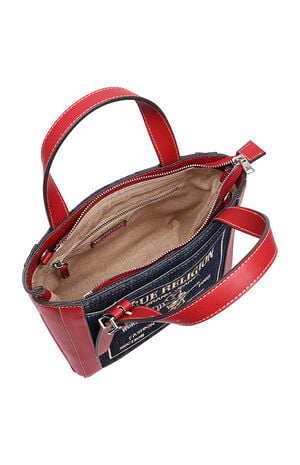 Red Arvin Buddha Motif Crossbody Tote Bag image number 7