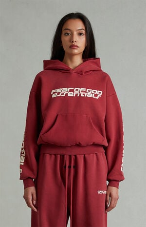 Women's Crimson Classic Cropped Hoodie image number 2