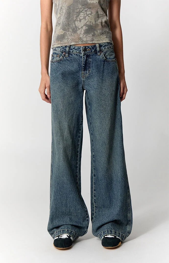 Pacsun Casey Low Rise Baggy Jeans Dark Indigo Tint