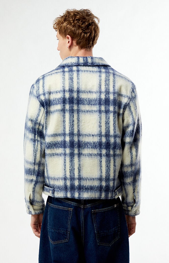Pacsun Sedona Blue & White Plaid Gas Jacket