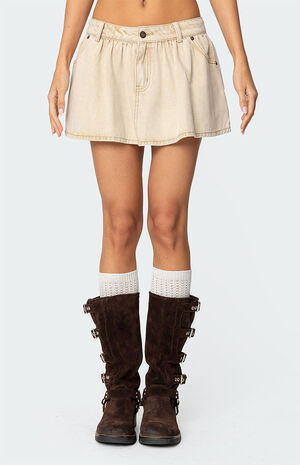 Peyton Flared Denim Mini Skirt image number 2