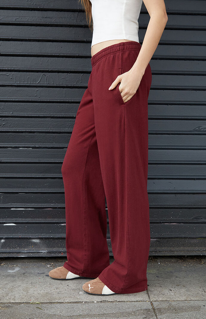 John Galt Burgundy Hilary Baggy Sweatpants