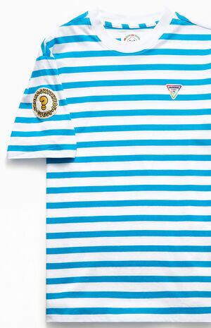 x FriendsWithYou Blue Striped T-Shirt x FriendsWithYou Blue Striped T-Shirt image number null
