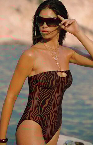 Ella Tigre Nellie Key Hole Strapless One Piece Swimsuit image number 1