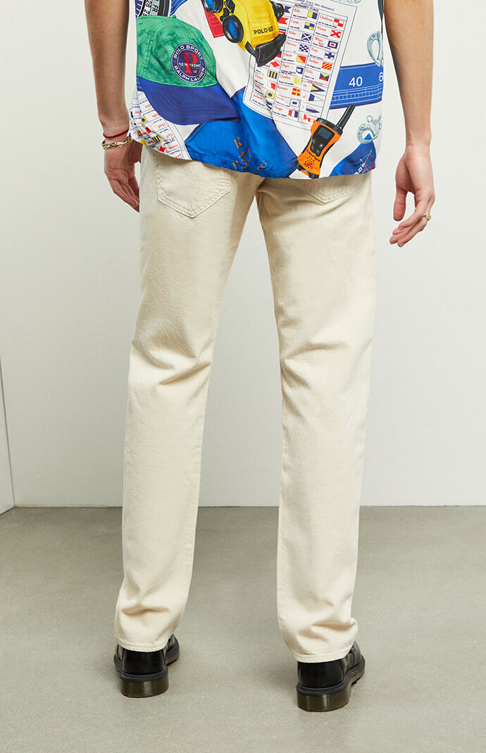 Tan Slim Taper Jeans