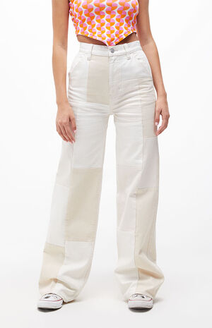 PacSun Patchwork Ultra High Waisted Flare Pants