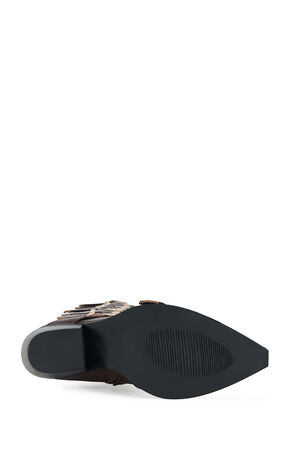 Braulia Brown Crocodile Faux Leather Over The Knee Boots image number 5