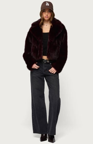 Kamilah Oversized Faux Fur Coat image number 4
