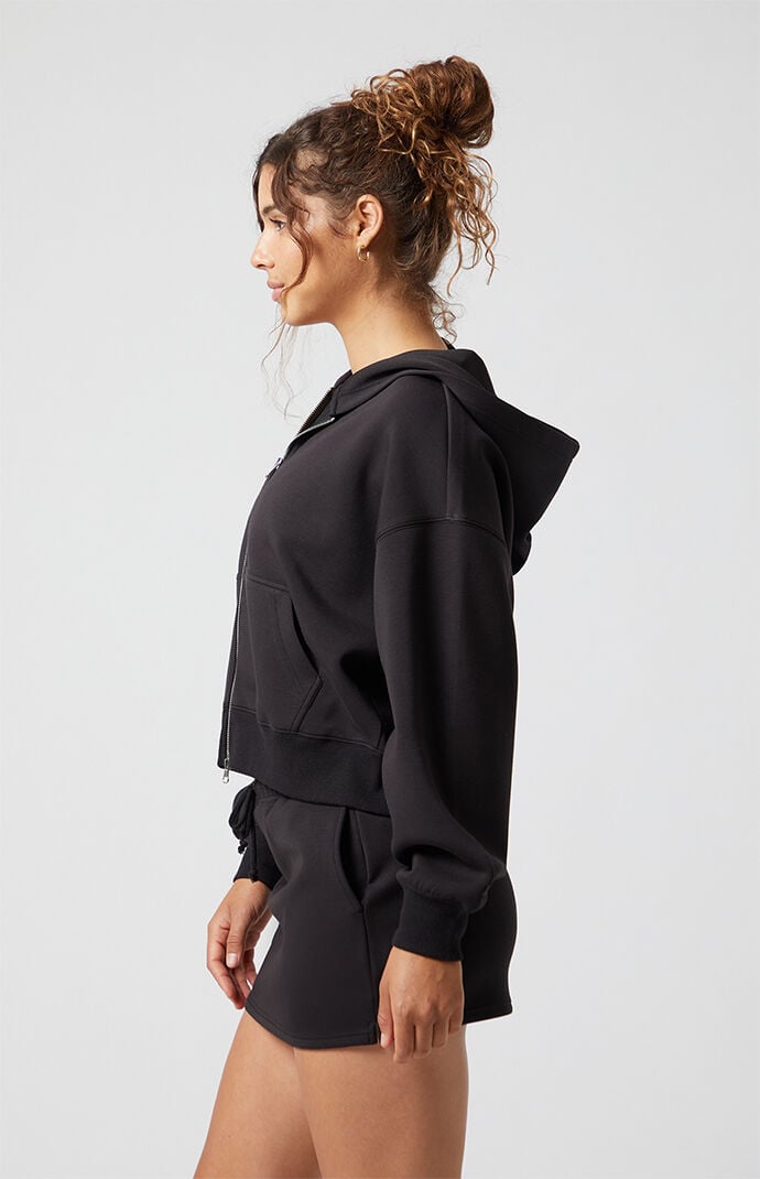 PAC 1980 Active Sweat Modal Cropped Zip Up Hoodie | Pacsun