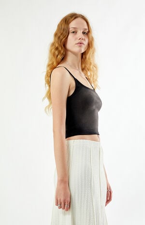 Skylar Washed Square Neck Tank Top image number 4