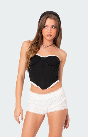 Tempting Textured Ruffle Corset image number 4