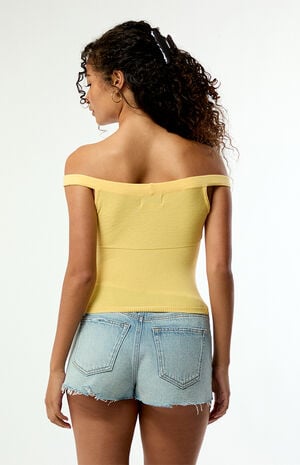 Steph Ring Off-The-Shoulder Sweater Top image number 4