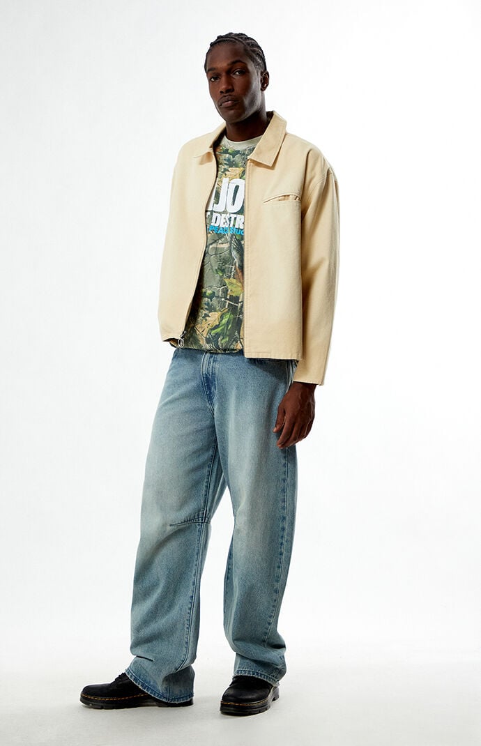 Pacsun Tan Washed Canvas Gas Jacket