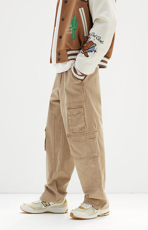 Tan Baggy Carpenter Cargo Pants image number 2