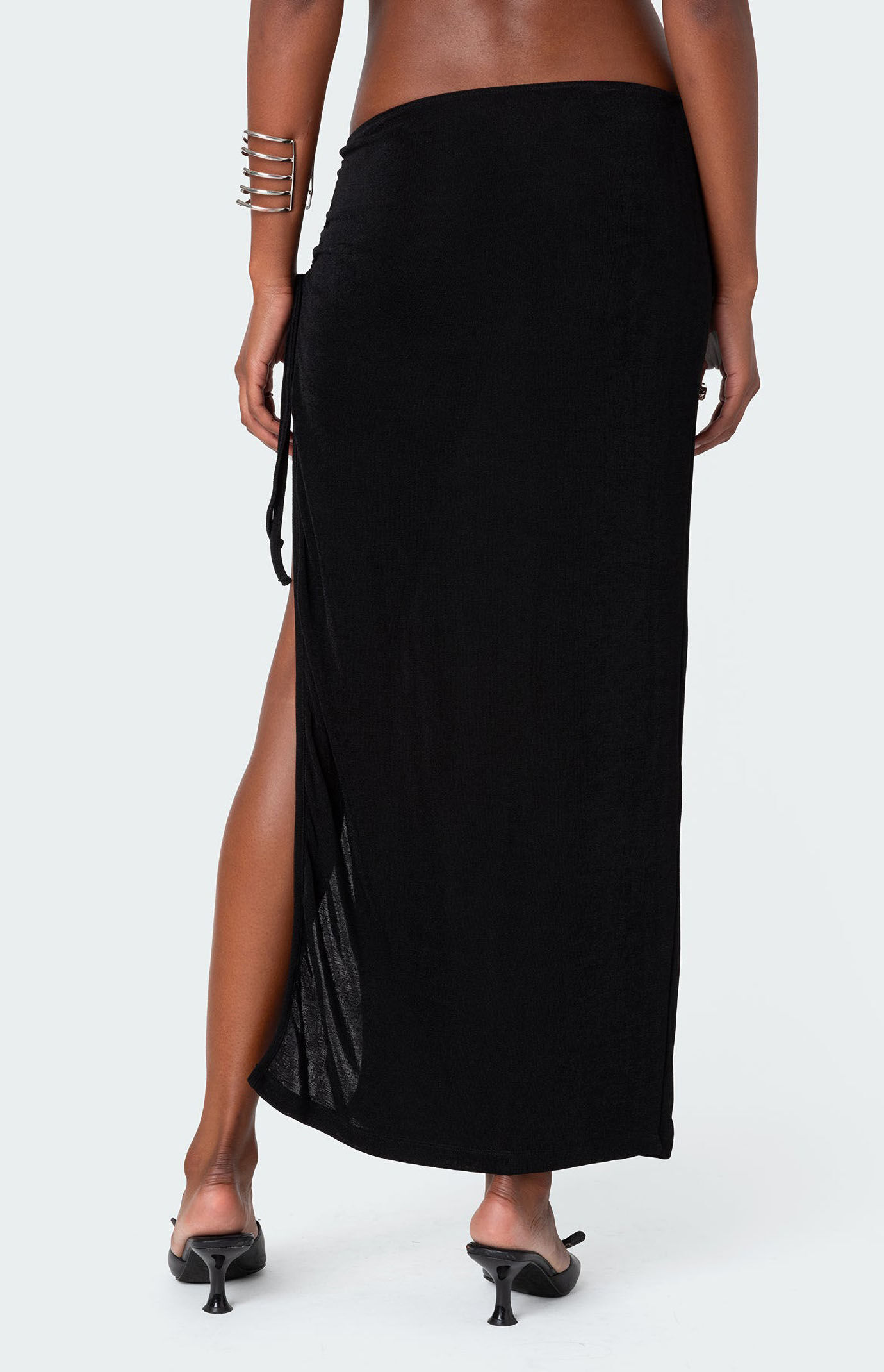 【NONCODE】meeve pintuck side slick skirt TWEE Austin Elastic Pintuck Long Skirt | A-Line for Women