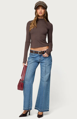 Binta Mock Neck Long Sleeve Top image number 5