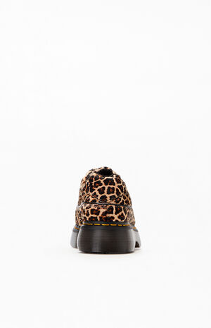 Women's Buzz 5 Eye Textured Leather Leopard Shoes image number 3