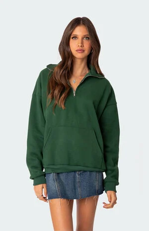 Oversized Quarter Zip Sweatshirt image number 1
