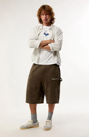 Fleece Carpenter Sweat Shorts image number 1