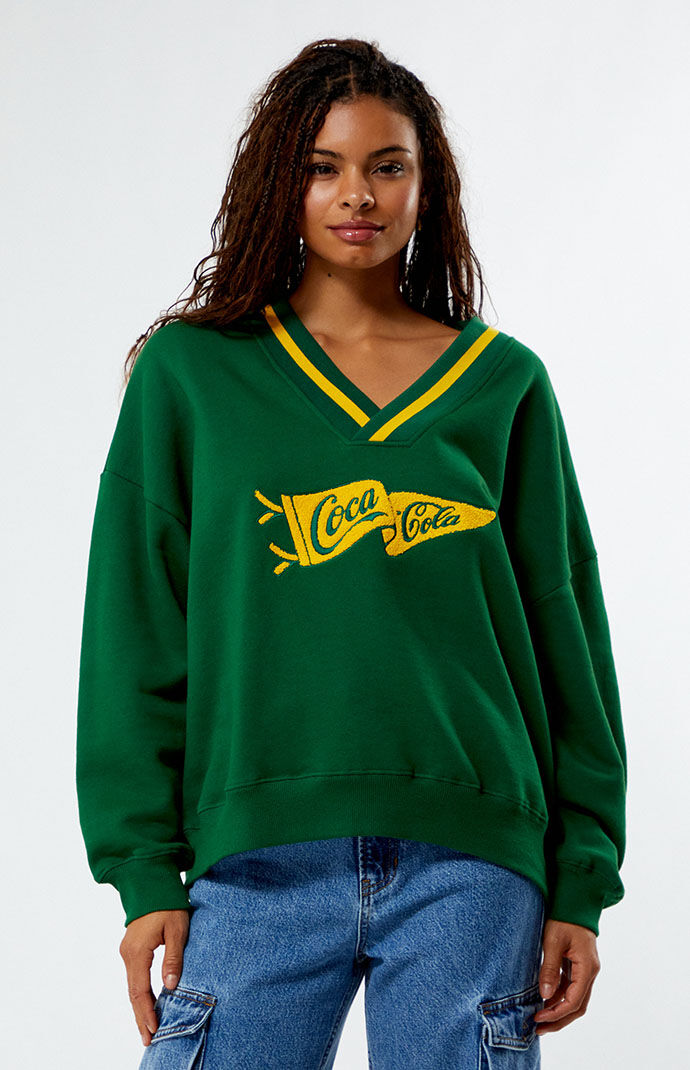 Green coca cola sweatshirt online