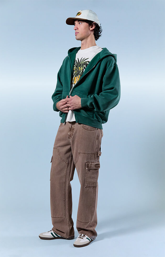 Pacsun Dylan Baggy Jeans Cargo Carpenter Washed Brown