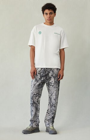 Gray Camo Straight Leg Sweatpants