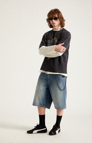 Austin&nbsp;Extreme Baggy Denim Shorts&nbsp;Chain&nbsp;Medium&nbsp;Blue image number 7