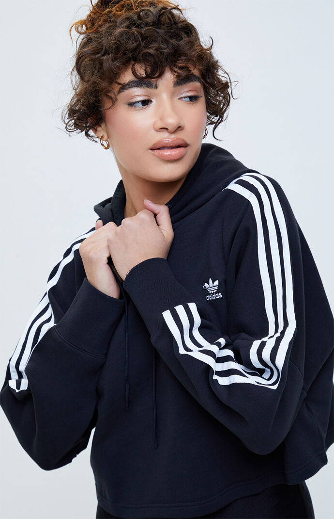 Black Cropped Hoodie