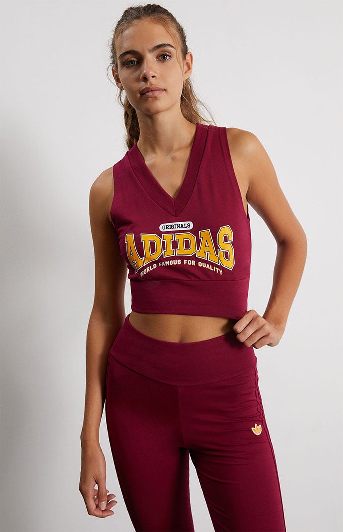adidas Burgundy Originals Class Of 72 Cropped Vest PacSun
