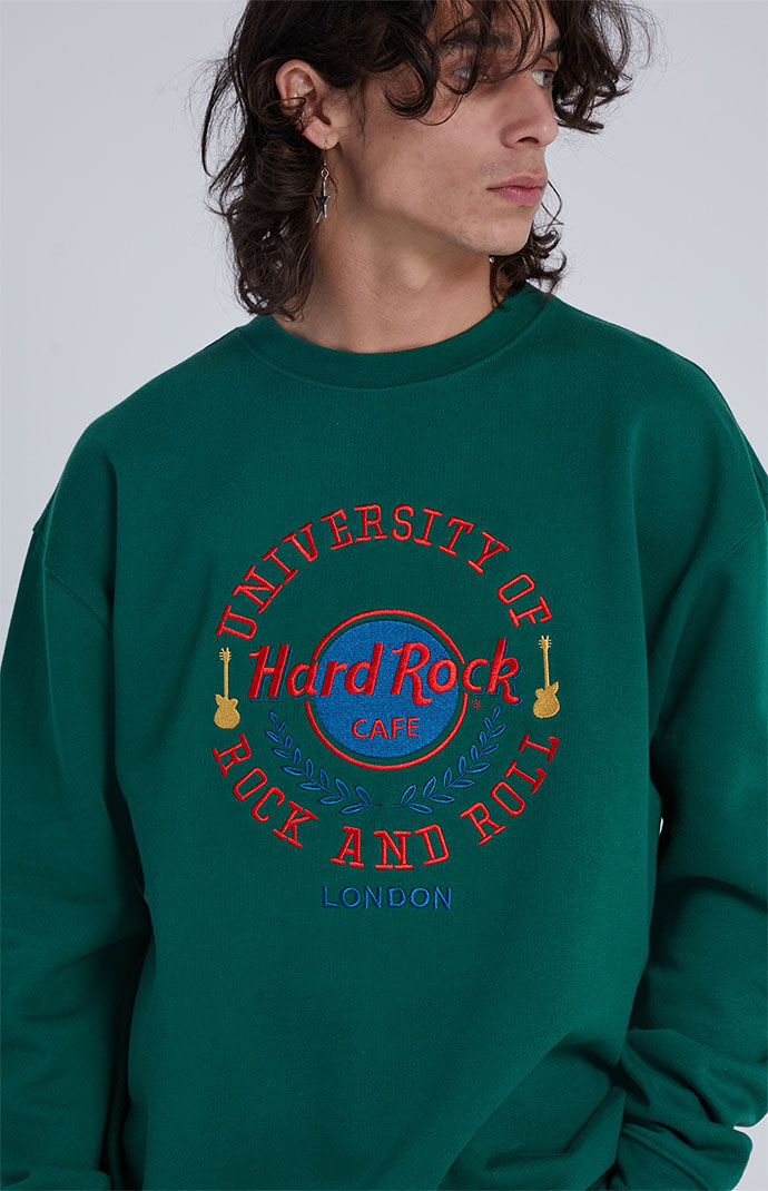 Green hard store rock cafe sweatshirt
