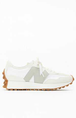 Women's White & Green 327 Sneakers image number 1