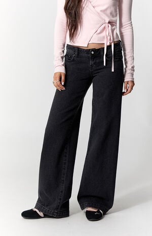 Kaia Ultimate Low Rise Baggy Jeans Black image number 2