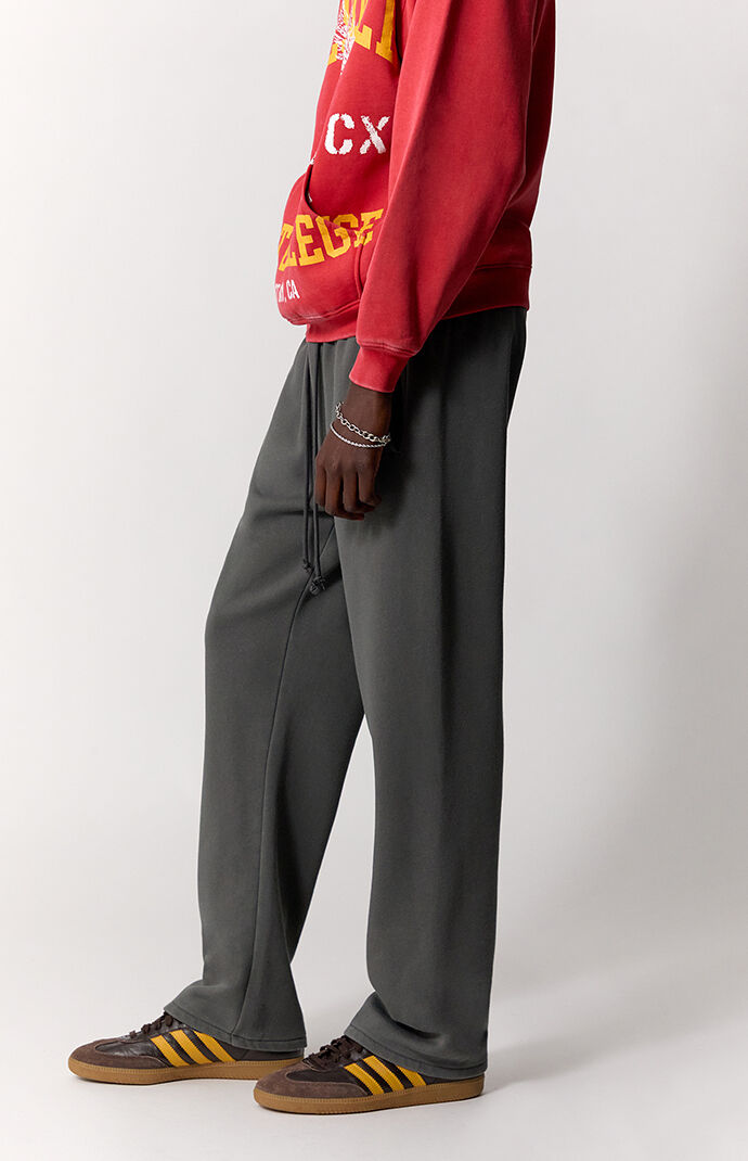 Pacsun Washed Black Johnny Fleece Straight Sweatpants