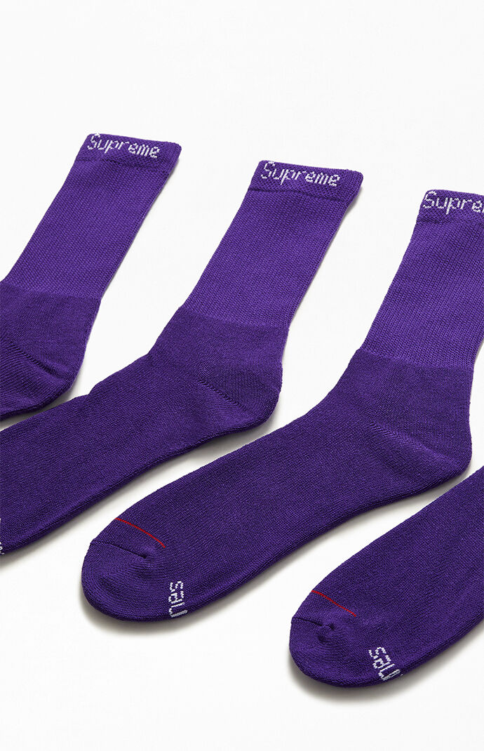 Supreme x Hanes 4 Pack Crew Socks | PacSun
