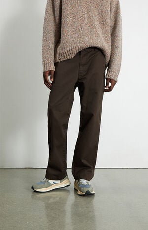 Brown Straight Loose Fit Chino Pants image number 2