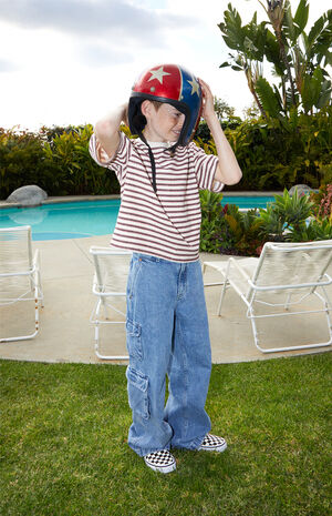 Medium Indigo Baggy Cargo Jeans image number 1