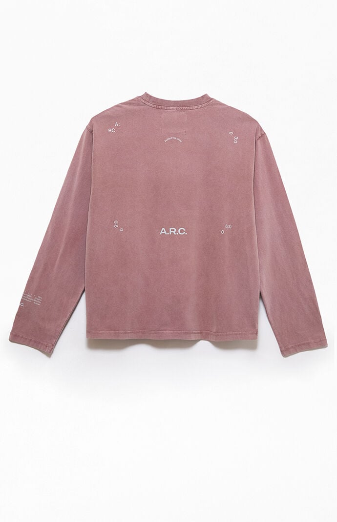 A.R.C. Rose Taupe Vintage Wash Heavyweight Oversized Long Sleeve T-Shirt