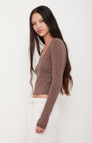 Scooped Out Long Sleeve Top image number 2