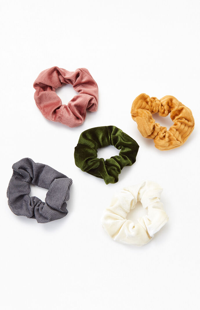 5 Pack Corduroy Hair Scrunchies