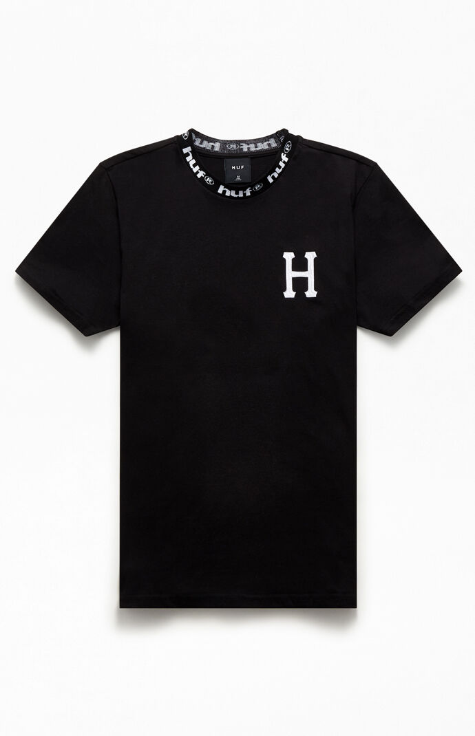 Logo Jacquard Neck T-Shirt