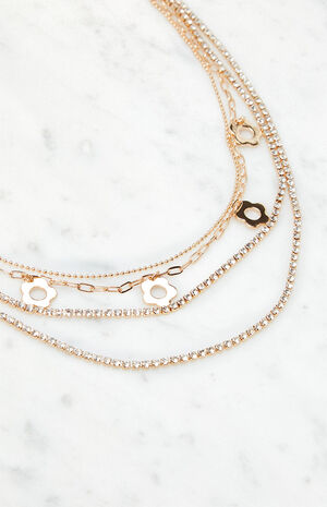 Daisy Charm Layered Necklace image number 2