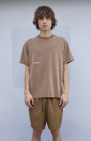 Brown Vintage Wash Comfort Heavyweight T-Shirt image number 4